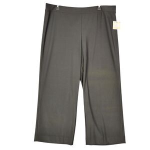 John Mark Pants Women's Size 2X Black Putting On The Ritz High Rise Wide Leg